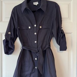 Armani Collezioni Dark Gray Button Down Shirt